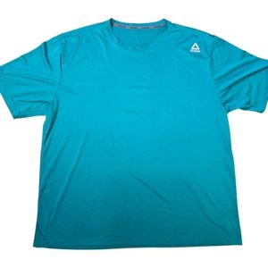 Reebok Polo Shirt Mens 3XL Green Speedwick Knit Casual Activewear Golf Pre-Owned